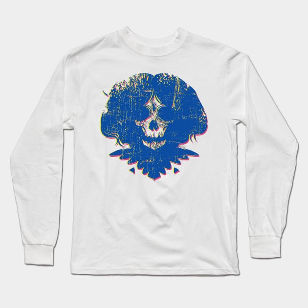 Ghost Face - Blue Long Sleeve T-Shirt by RudeOne